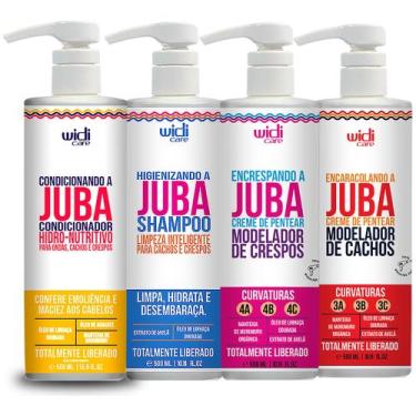 Imagem de Kit Widi Care Juba Encara, Encresp, Shampoo e Condicionador