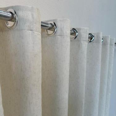 Imagem de Cortina Luxuosa Para Bastão 4,00x2,60 Escritório - Salvatex, Natural