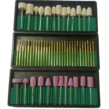 Imagem de Kit 54 Brocas Lixa Lixadeira Elétrica Unhas Polidor Motor - MKB