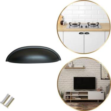 Imagem de Kit 4 Puxador Concha para Armário, Porta e Gaveta Armário em Metal - C