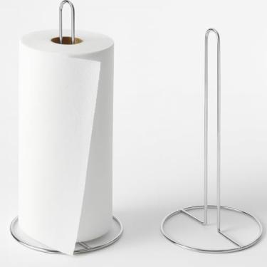 Imagem de Suporte Porta Rolo de Papel Toalha Inox de Mesa/Balcão (Preto)