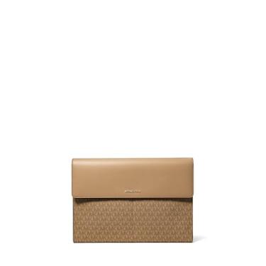 Imagem de Michael Kors Capa para laptop Jet Set, ferragens douradas/tonal MK Signature revestido sarja/casca