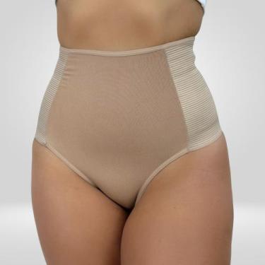 Imagem de Kit 4 Calcinha Cinta Modeladora Hot Pant Feminina Cós Alto Pós Parto C