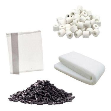 Imagem de Kit Mídias Para Pequenos Filtros Carvão - Cerâmica - Perlon - Grupo FD