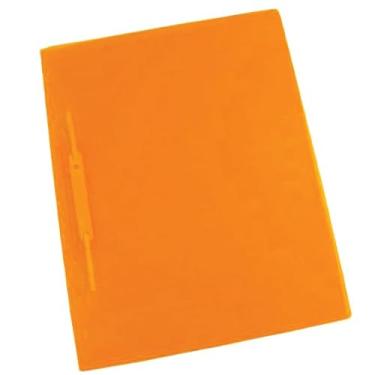 Imagem de Pasta C Presilha Grampo Trilho A4 Oficio Candy Color Pasta Sanfonada Fácil Transporte Armazenamento Contratos(Laranja)