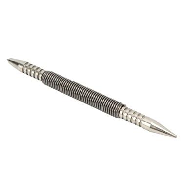 Imagem de Akozon Akozon Dual Head Center Punch Com Design de Mola - Punch de Aço de Carbono Sem Martelo para Madeira, Metal, Vidro - Compacto e Portátil Inclui 3/16 Polegadas de Cabeça e 1/16 de Cabeça de