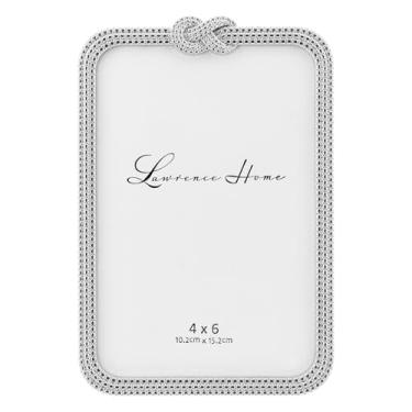 Imagem de Lawrence Frames Moldura de metal prata 10 x 15 cm - Design de corda e nó