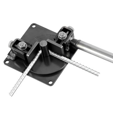 Imagem de MXBAOHENG Dobrador manual de vergalhões, máquina de dobra manual de vergalhão de 200 graus, dobrador de barra de haste de metal, máquina de dobra de metal para aço, cobre, alumínio, ferro, aço