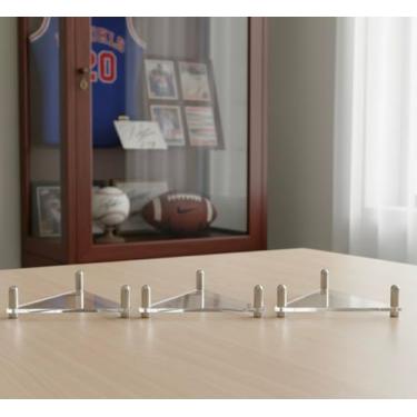 Imagem de DICONSY Suporte de bola de acrílico transparente - suporte transparente para vôlei, basquete, futebol - ideal para exibição em casa e loja de varejo - acrílico branco transparente