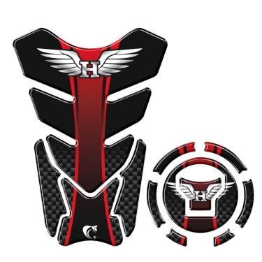 Imagem de Adesivo Protetor Tanque E Bocal Honda Asa Acima + 2018 Vermelho