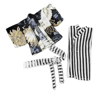 Imagem de ob11 Clothes Kimono 1/12 bjd YMY Body GSC Plain UF Clay Hand Clothes Set White