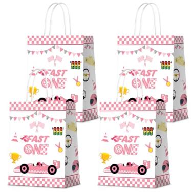 Imagem de 16 peças rosa para carros de corrida de 1º aniversário, artigos para festa de 1º aniversário, tema de carro de corrida, presente para lanches, lembrancinhas de festa de 1º aniversário, decorações