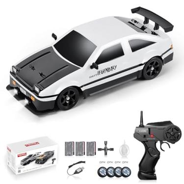 Imagem de Hylukon RC Car, 1:16 Scale AE86 Model Drift Car, 4WD 18KM/h High Speed Remote Control Cars with LED Lights, Spray, Drifting Tires, Sport Racing On-Road Vehicle for Teens Adults