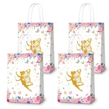 Imagem de KERINGO 16 peças de decorações florais de festa de fadas para lembrancinhas de festa com estampa floral de fadas para rosa e roxo com tema de fada para festa de aniversário floral