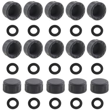 Imagem de KKUANG 15 peças de tubos de rosca fêmea de PVC de 9,5 cm, plugues de rosca fêmea cinza para aplicações de encanamento, reparo e modificação projetos DIY