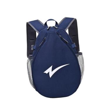 Imagem de UGPLM Bolsa para raquete de tênis com alça de ombro ajustável, bolsa premium de grande capacidade para badminton, mochila para tênis para treino e, Azul Escuro