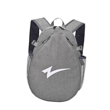 Imagem de Baoblaze Bolsa para raquete de tênis, mochila organizadora premium com alça de ombro ajustável, ideal para raquetes de badminton e competições, Cinza