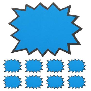 Imagem de PATIKIL 80 peças de etiquetas explosivas, 17,8 x 14 cm, placas de neon fluorescentes, etiquetas de preço, autoadesivas, grande venda, para venda de varejo, mercado, negócios, garagem, venda, azul