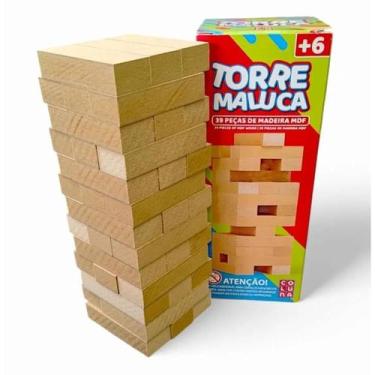 Imagem de Jogo para familia Torre Maluca 39 Peças Jogo Seguro e Educativo