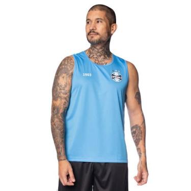 Imagem de Regata Masculina Betel Grêmio Basic II Azul/Branco, Azul, Branco, M