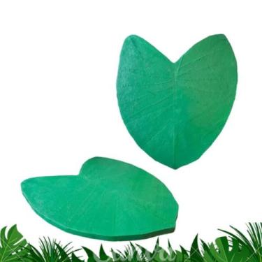 Imagem de Caminho Folha Kit 5 Pisante Horta Jardim Verde De Plástico - UNI ECCOM