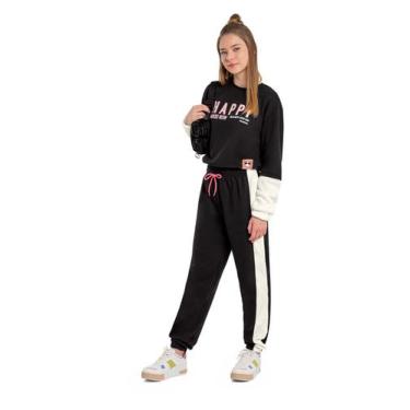 Imagem de Conjunto Infantil para Meninas com Blusão e Calça de Moletom Gloss, Pr