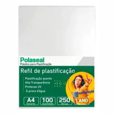 Imagem de Polaseal Plástico para Plastificação A4 220x307x0,10mm 100un - Cassmar