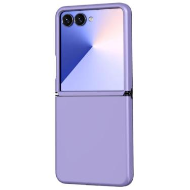 Imagem de Brcshop, Capa para o Samsung Galaxy Z Flip 7 com Proteção de Dobradiça e Toque Soft Touch - Case Anti-Impacto, Design Fino e com Acabamento Premium Cor: Lilás