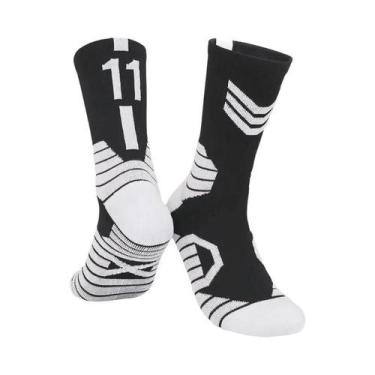 Imagem de Meias Profissionais De Basquete Masculinas Antiderrapantes Até O Meio 