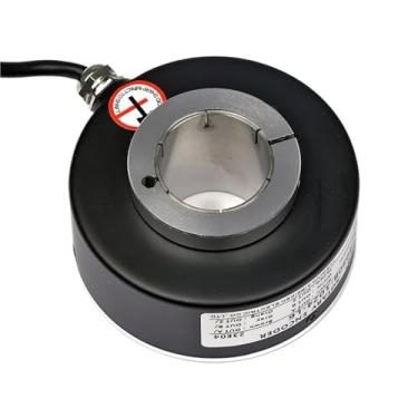 Imagem de 1 codificador rotativo tipo fotoeletricidade de diâmetro 80 mm 20 mm codificador rotativo de eixo passante com fio conector de 5 metros 1024PPR