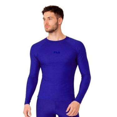 Imagem de Camisa Térmica Fila Water Sports II Masculina - Azul GG-Masculino