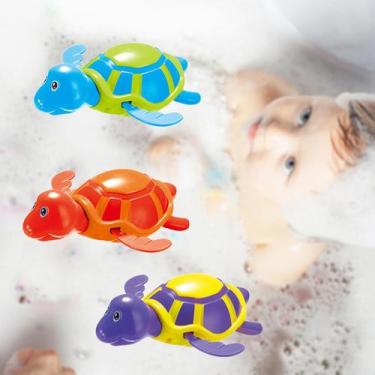 Imagem de Brinquedo de banho para bebês Wind Up Swim Play Turtle/Hippocampus - G