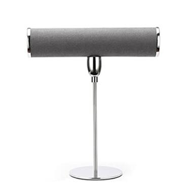 Imagem de HHHJQFAAT Suporte de exibição de pulseira e colar adereços de exibição de vento de metal pulseira relógio rack de armazenamento de joias (cor: cinza, tamanho: Lcode) (Código cinza)