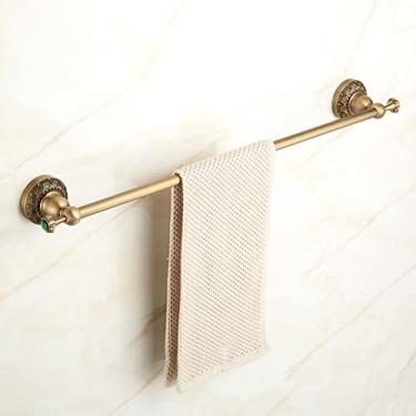 Imagem de Kit de acessórios de banho todo em cobre antigo toalheiro de banho trilho de barra, suporte de escova de vaso sanitário retrô europeu, suporte de papel, anel de toalha, acessórios de banheiro montados