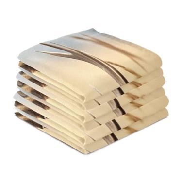 Imagem de Wassud Toalhas de cozinha veado em pé na grama panos de prato de cozinha pacote com 6 panos de prato macios com laço para pendurar toalha de mão de secagem rápida super absorvente toalhas de chá de