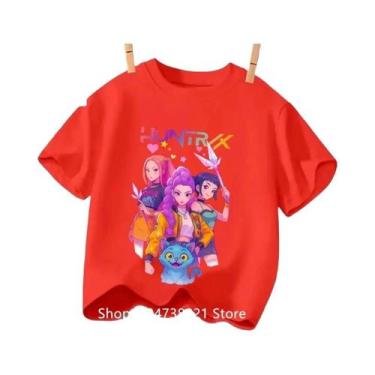 Imagem de Camiseta De Manga Curta Para Meninas Kpop Demon Hunter HuntrX Com Esta