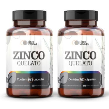 Imagem de Quelato 500mg 60 Cápsulas: 2 Potes Aumente Sua Imunidade E Cuide Da Sua Pele Com Esse Mineral!