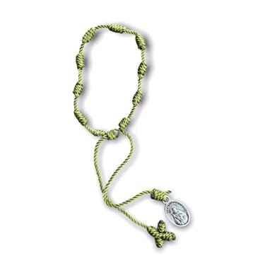 Imagem de MUNIFICENCE Pulseira de cordão de bênção católica cristã com medalhas de proteção do rosário para homens e mulheres/Pulsera Rosario Medalla Adultos Hombres y Mujeres, Poliéster, Sem Pedra Preciosa