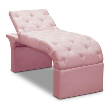 Imagem de Maca Estofada Estética Cílios Regulável Spa Veludo Juliette :rosê