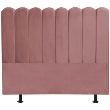 Imagem de Cabeceira Nuvem Cama Box King 195 Cm Alanis Suede Rosê