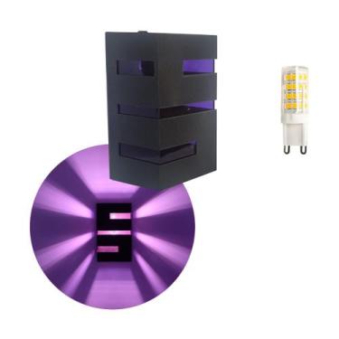 Imagem de 5 Arandela Externa/interna + Lâmpada + Lente Colorida - Metais Massuia