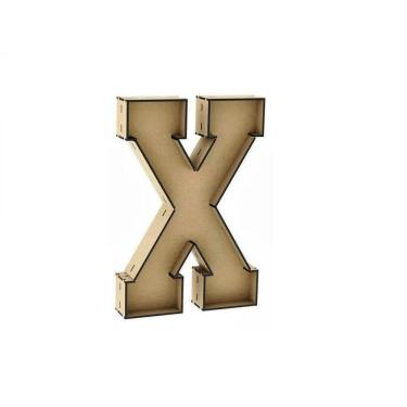 Imagem de Letra Caixa Grande X Mdf 30Cm De Altura Decoração