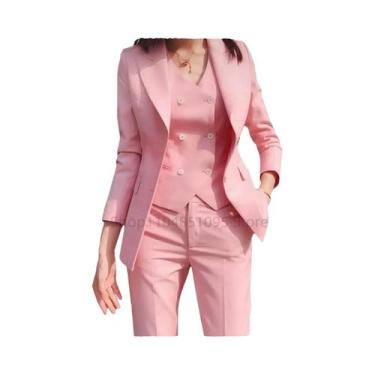 Imagem de Blazer Slim Fit Para Mulheres, Moda De Outono De Alto Padrão Para Escr