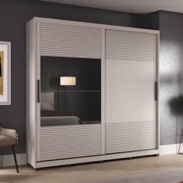 Imagem de Guarda-Roupa Casal com Espelho 2 Portas Correr 3 Gavetas 237cm Multimó