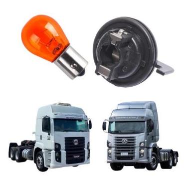 Imagem de Soquete Da Seta + Lâmpada Laranja Farol Vw Constellation - auto eletri