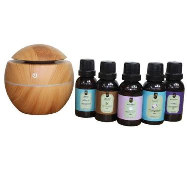 Imagem de Combo Difusor Elétrico + 5 Essências De 30Ml Hidrossolúveis - Nattuaro