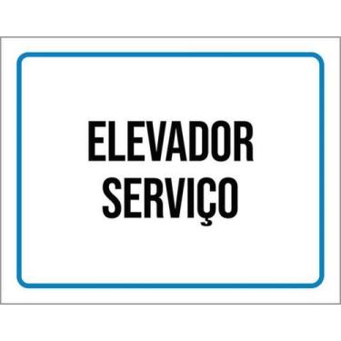 Imagem de Kit 10 Placas Ambiente Setor Elevador Serviço 36X46 - Sinalizo