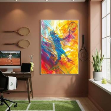 Imagem de Quadro Decorativo Arte Homem Do Tênis-70X50Cm Mold Branca - Quadros On