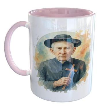 Imagem de Caneca Porcelana Padre Cicero Padim Ciço - Pense Canecas, Rosa Claro