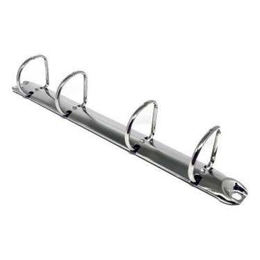 Imagem de 50 Garra Em D Para Fichário Circular 4 Argolas 30mm - P/ A4 - Dz Group